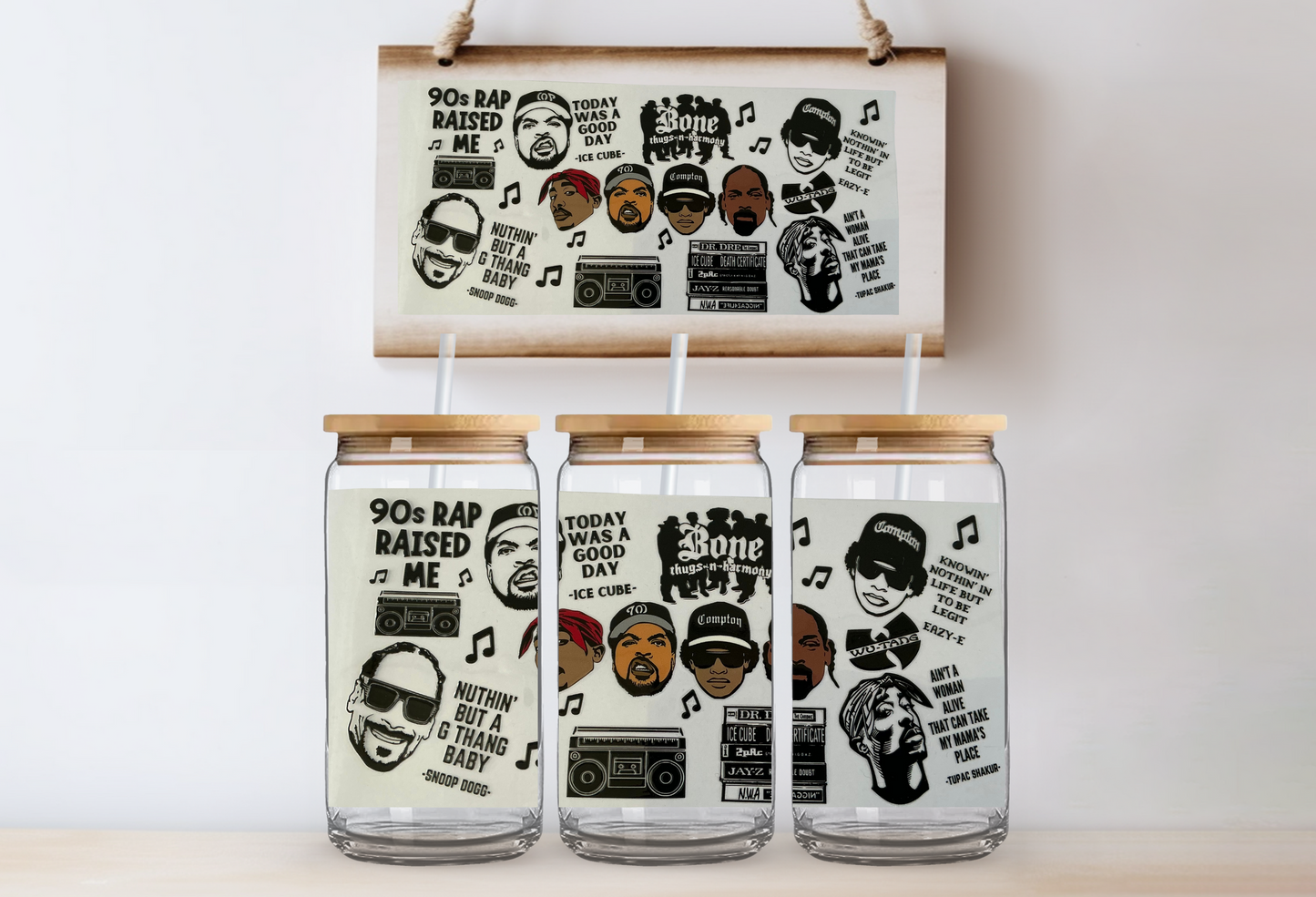 90's rap raised me 16 oz uvdtf wrap