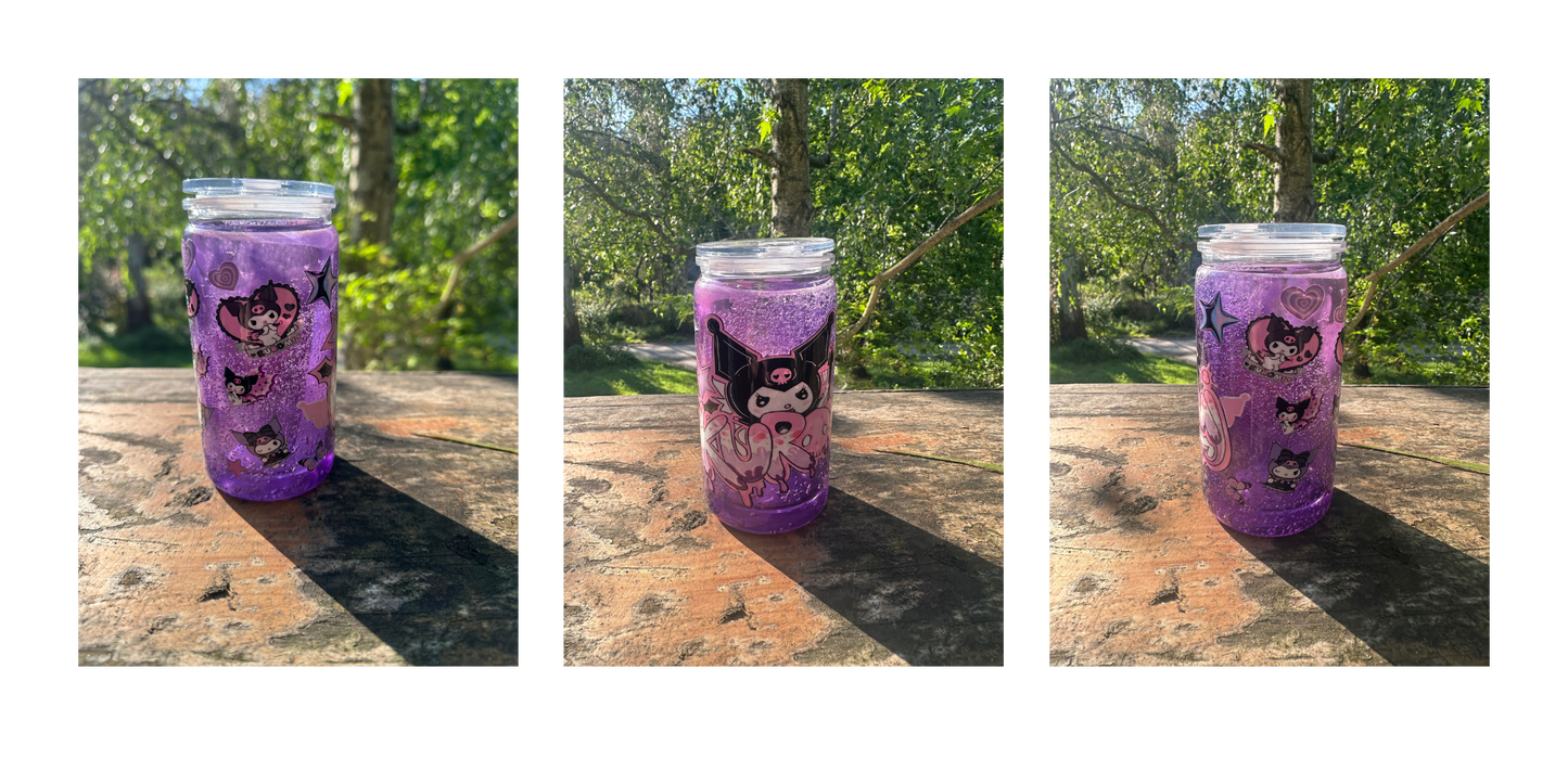 Devil cat 160z acrylic slushie tumbler