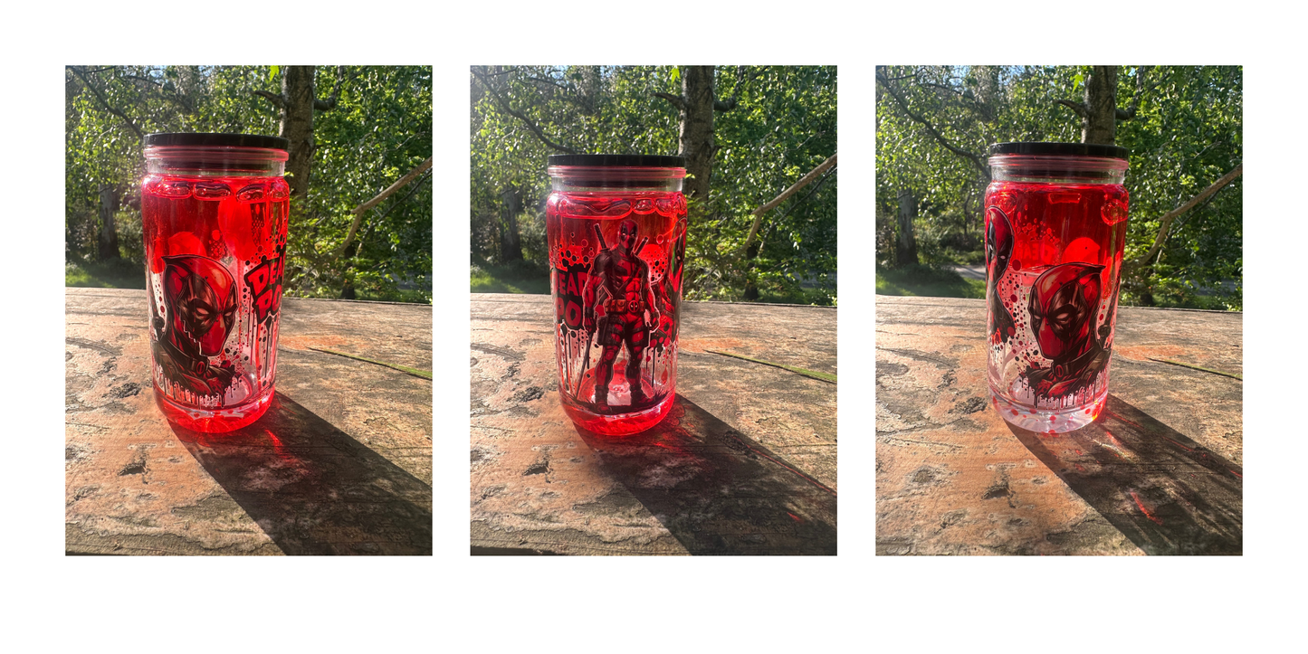 Deadpool 16oz acrylic lava drip tumbler