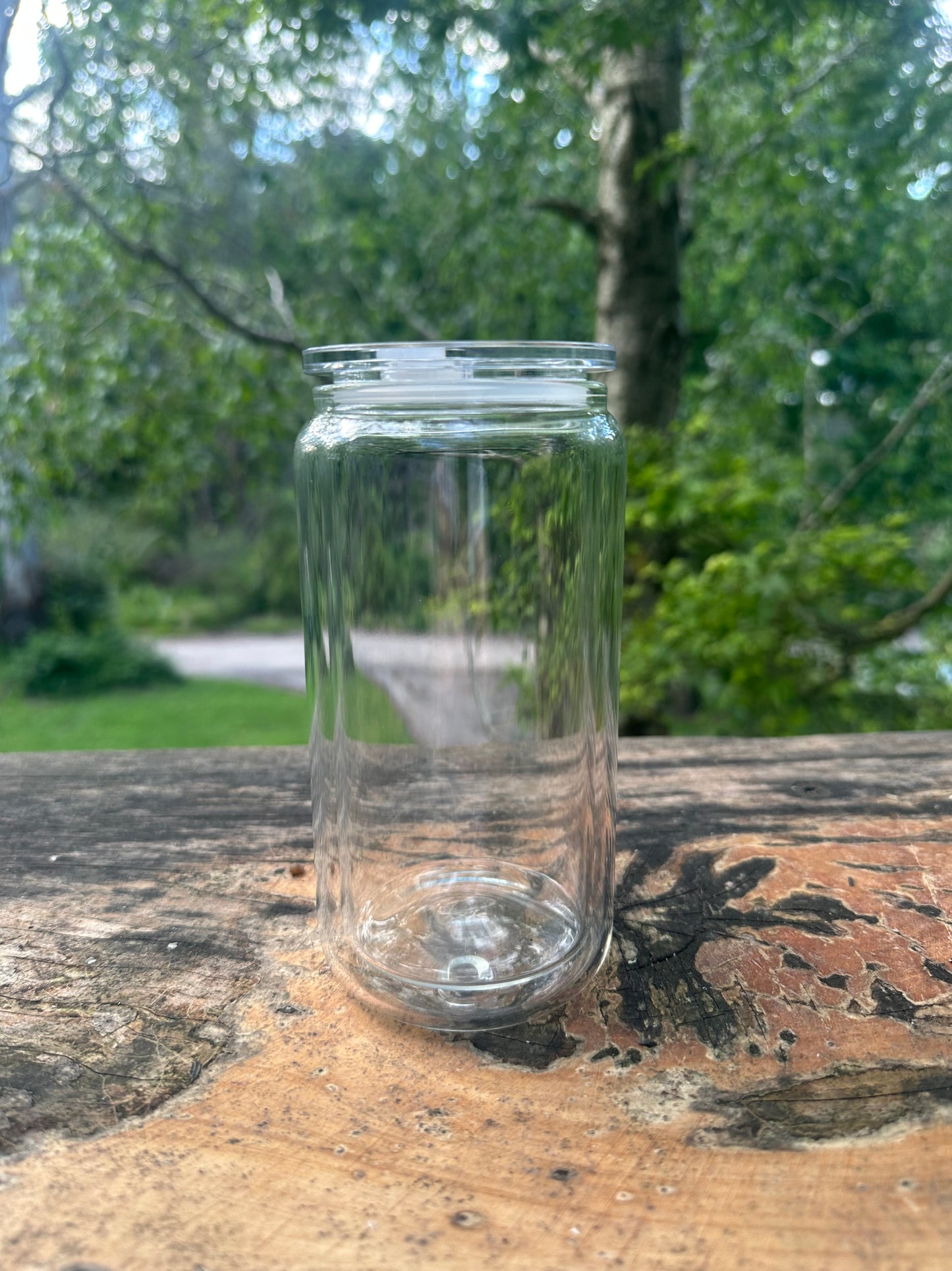 16oz glass snow globe tumbler