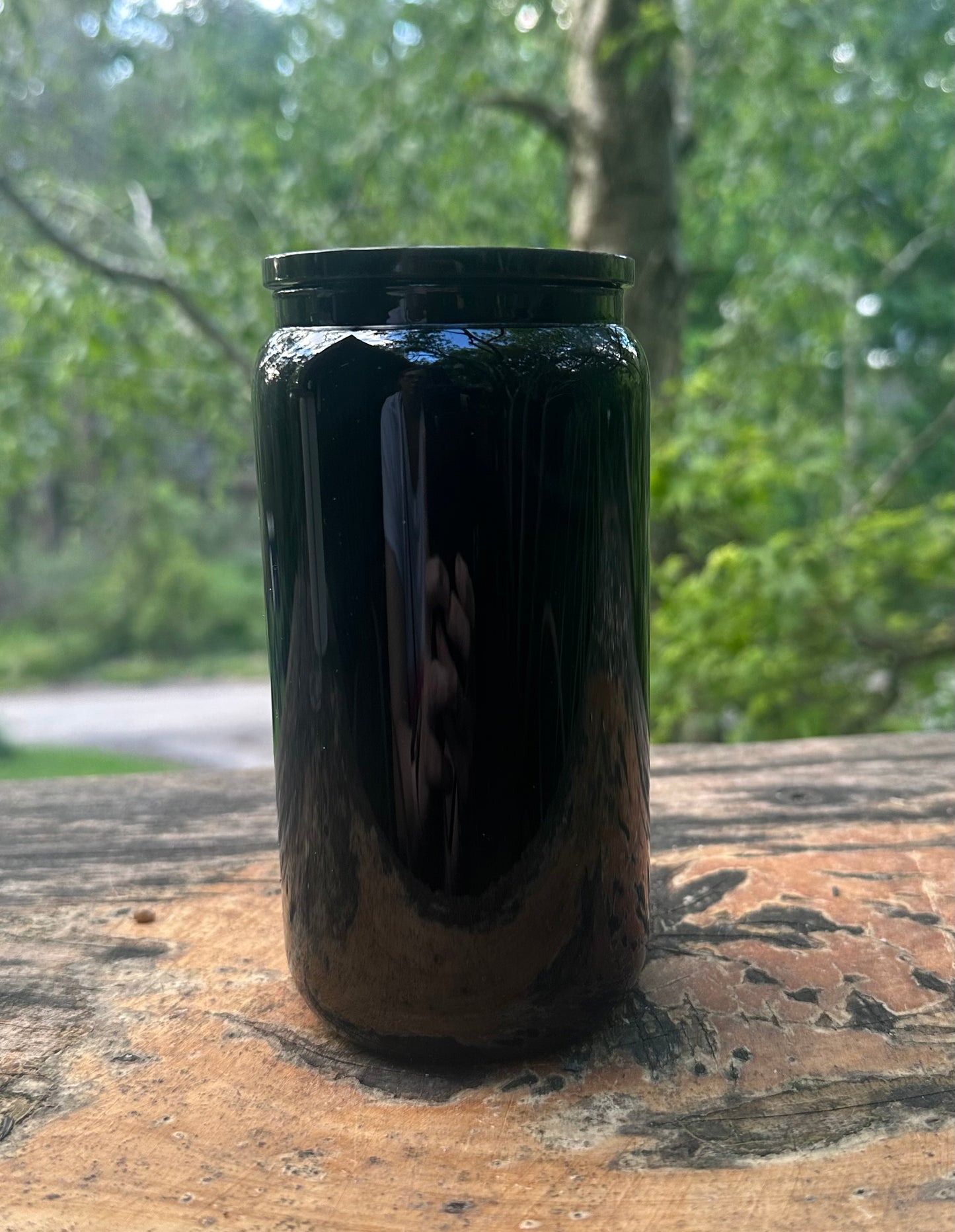 16oz black glass libby cup
