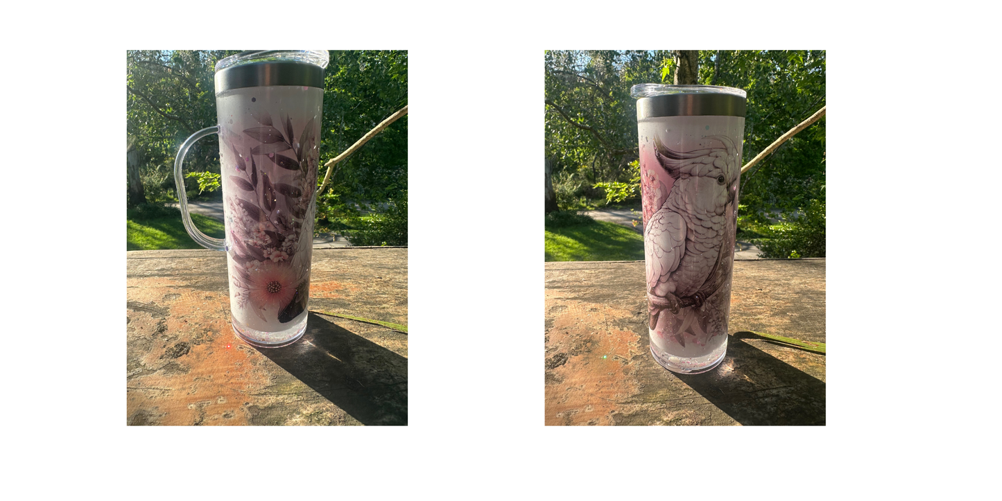 Cockatoo 20oz stainless steel storyboard tumbler