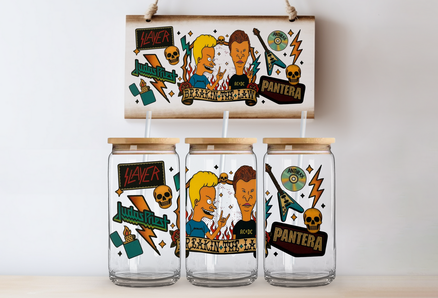 Beavis and butthead 16oz uvdtf wrap