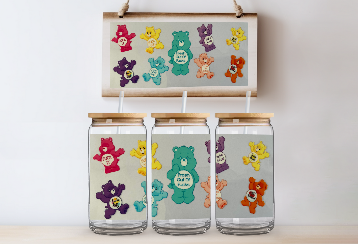 Swear bears 16oz uvdtf wrap