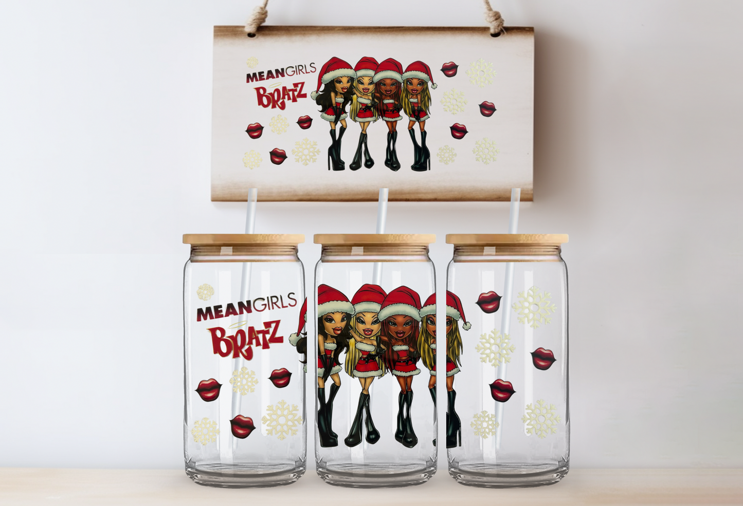 Bratz x mean girls Christmas 16oz uvdtf wrap