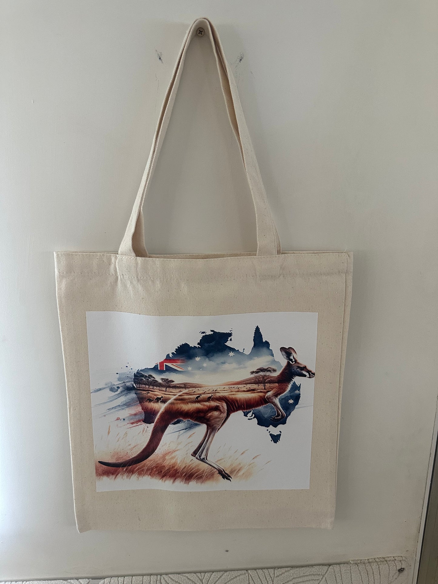 Aussie kangaroo tote bag