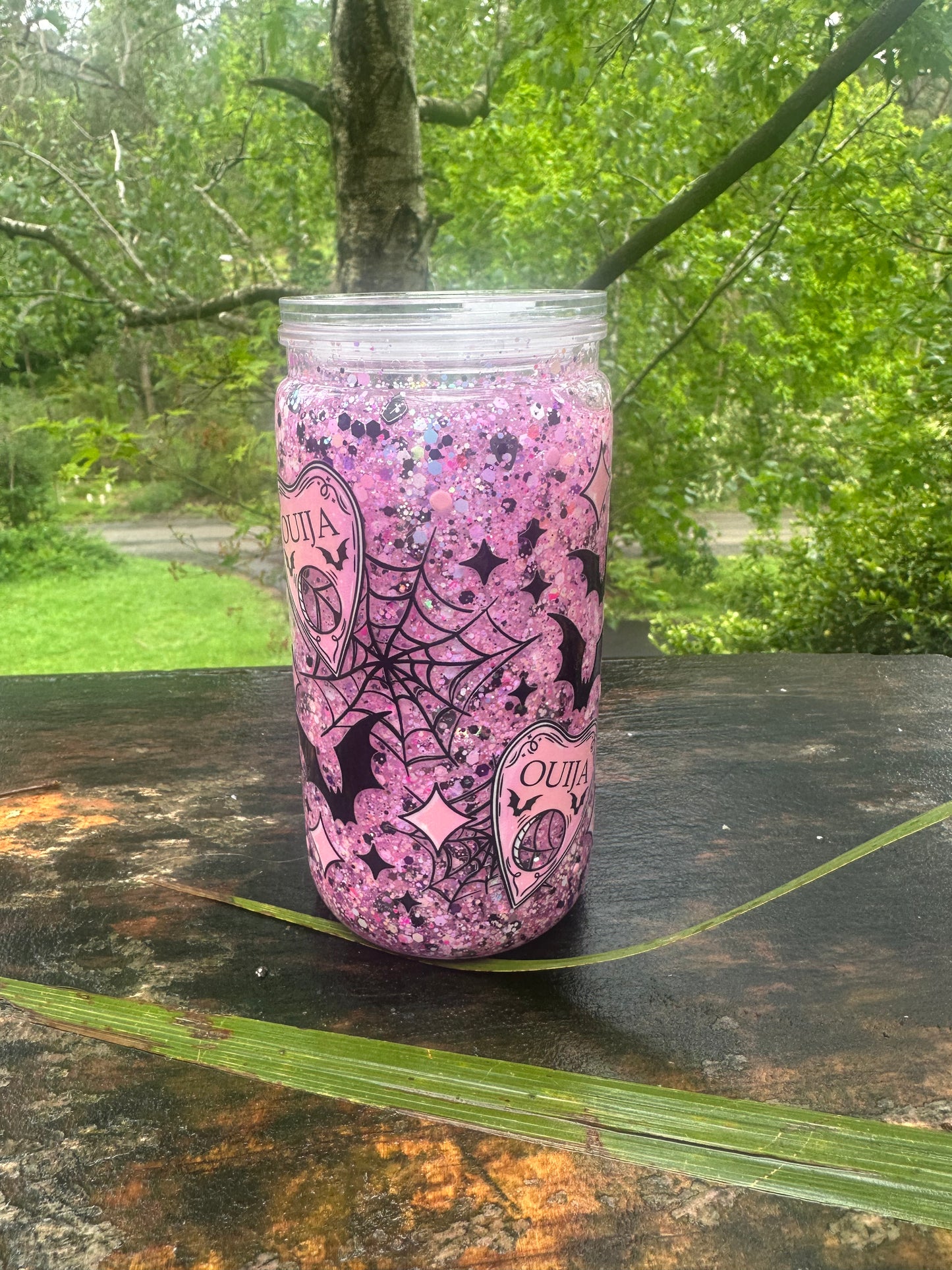 Ouija 16oz acrylic snow globe tumbler