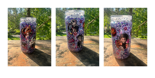 Tim Burton 16oz acrylic snowglobe tumbler