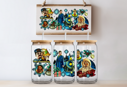 Christmas train express 16oz uvdtf wrap