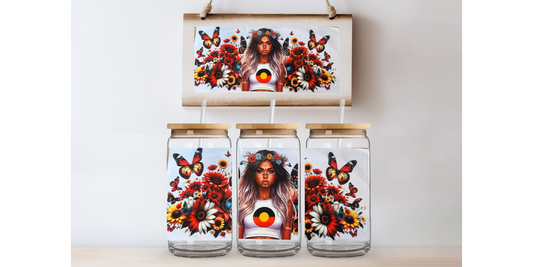 Aboriginal woman 16oz uvdtf wrap