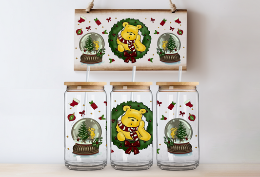 Yellow bear christmas 16oz uvdtf wrap