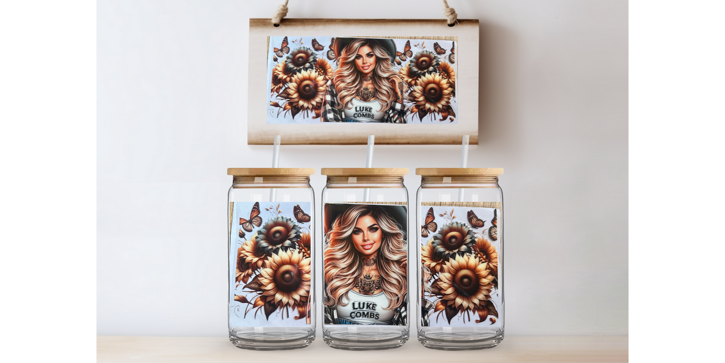 Luke Combs 16oz uvdtf wrap