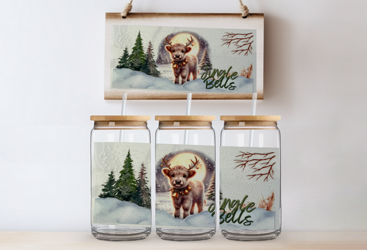 Snowy jingle bells 16oz uvdtf wrap