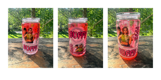 Buffy 1992 movie acrylic lava drip tumbler