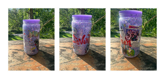 seventeen 160z acrylic snowglobe tumbler