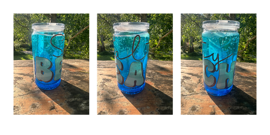 Salty Beach 16oz acrylic slushie tumbler
