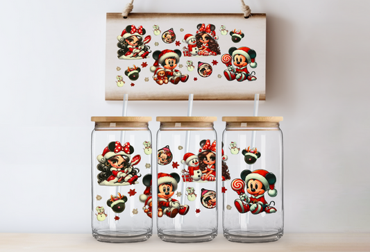 Mouse christmas 16oz uvdtf wrap