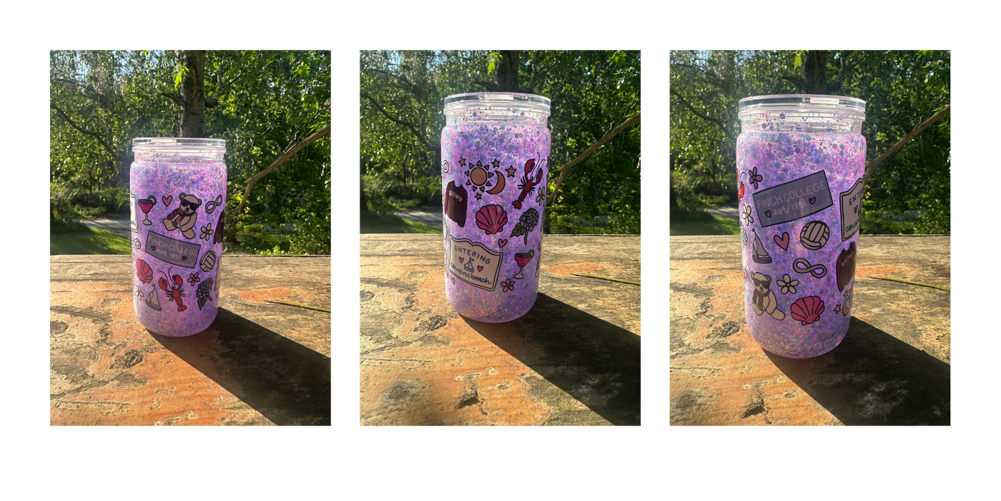 Tsitp 16oz acrylic snowglobe tumbler