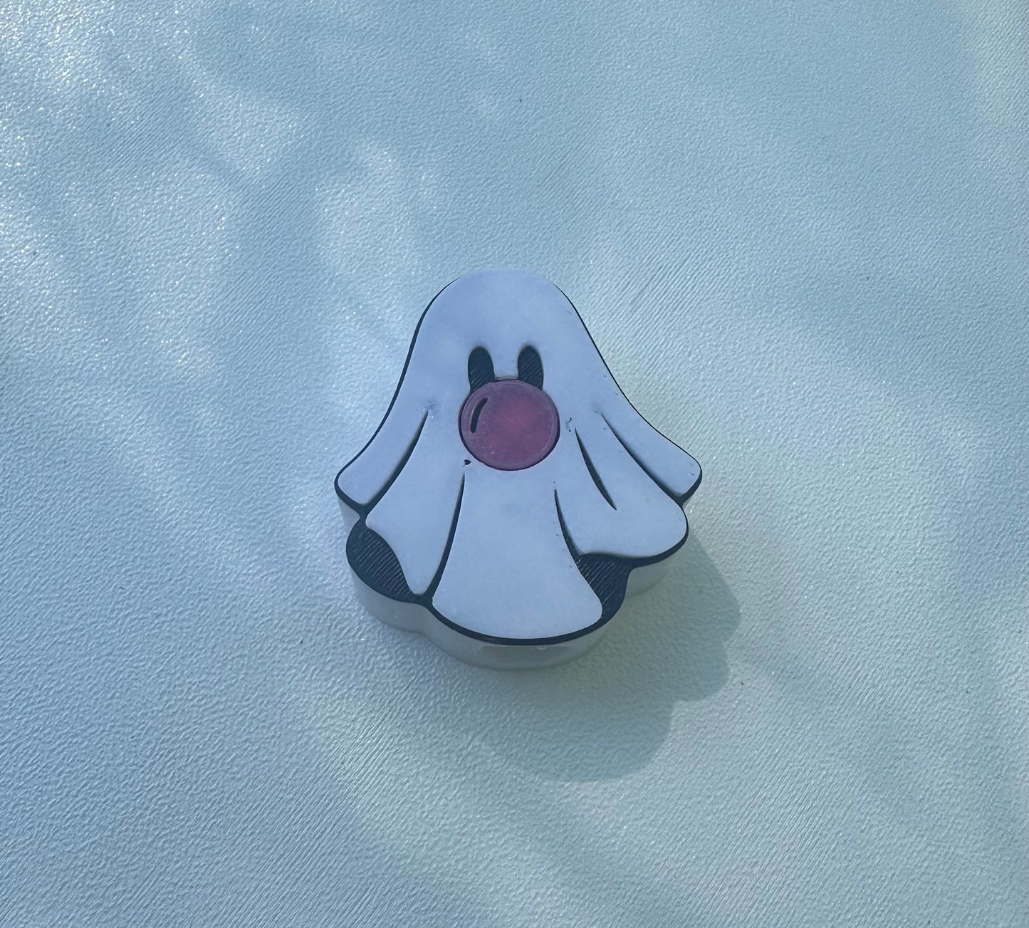 Ghost bubblegum straw topper