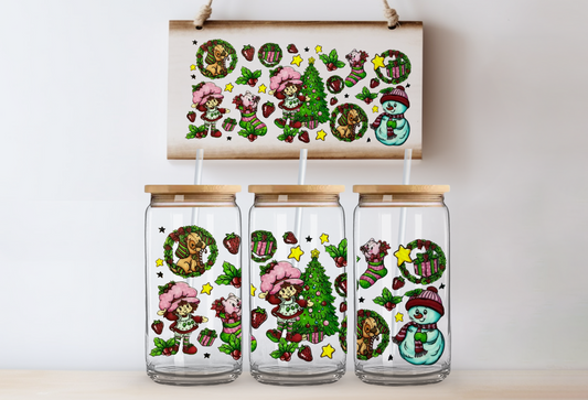 Strawberry christmas 16oz uvdtf wrap