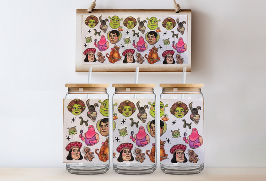 Shrek characters 16oz uvdtf wrap