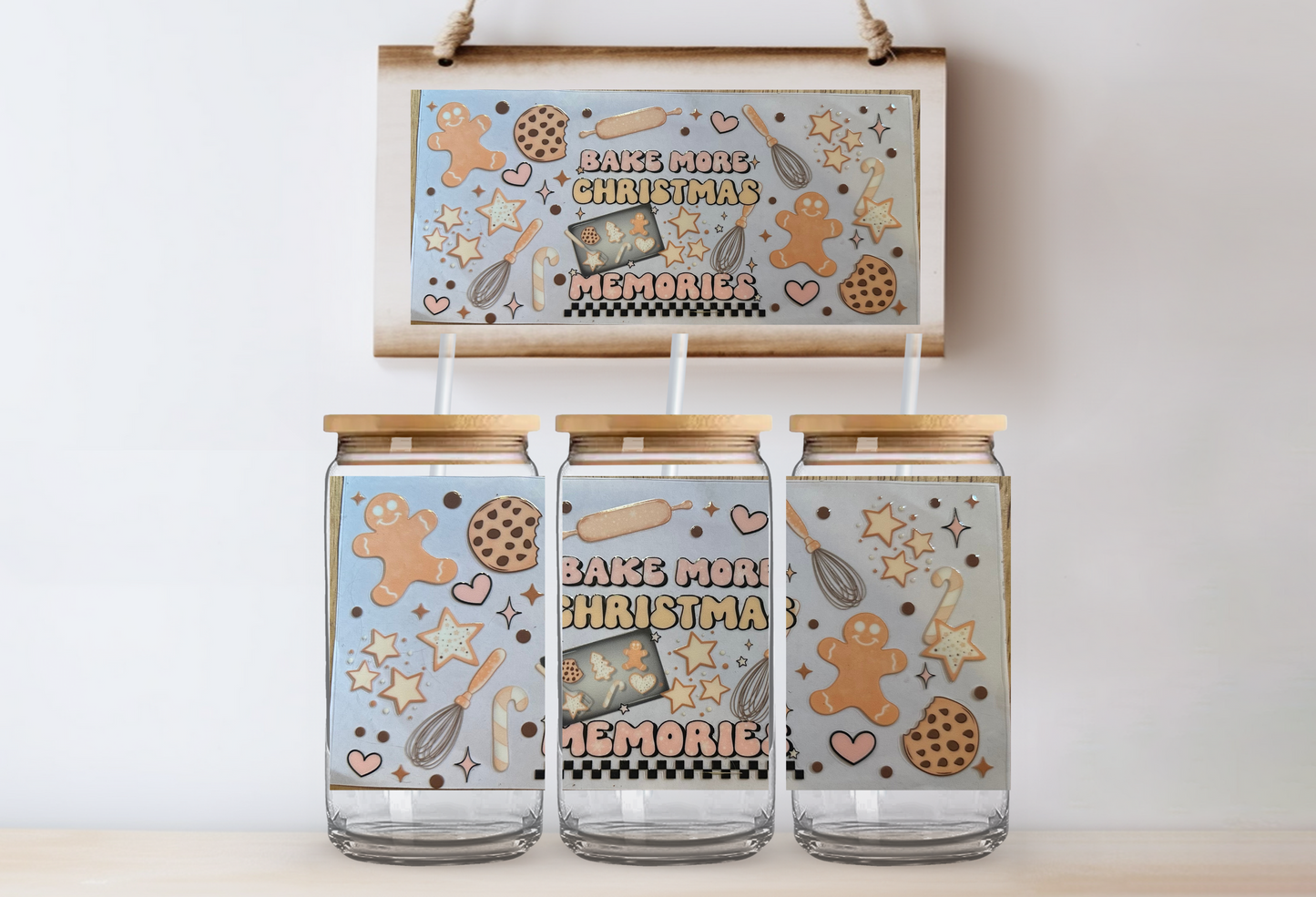Bake christmas memories 16oz uvdtf wrap