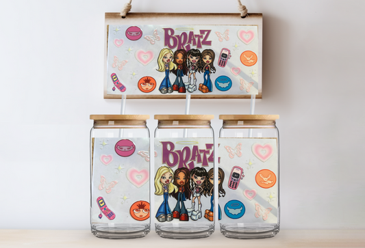 Bratz hearts & phone 16oz uvdtf wrap
