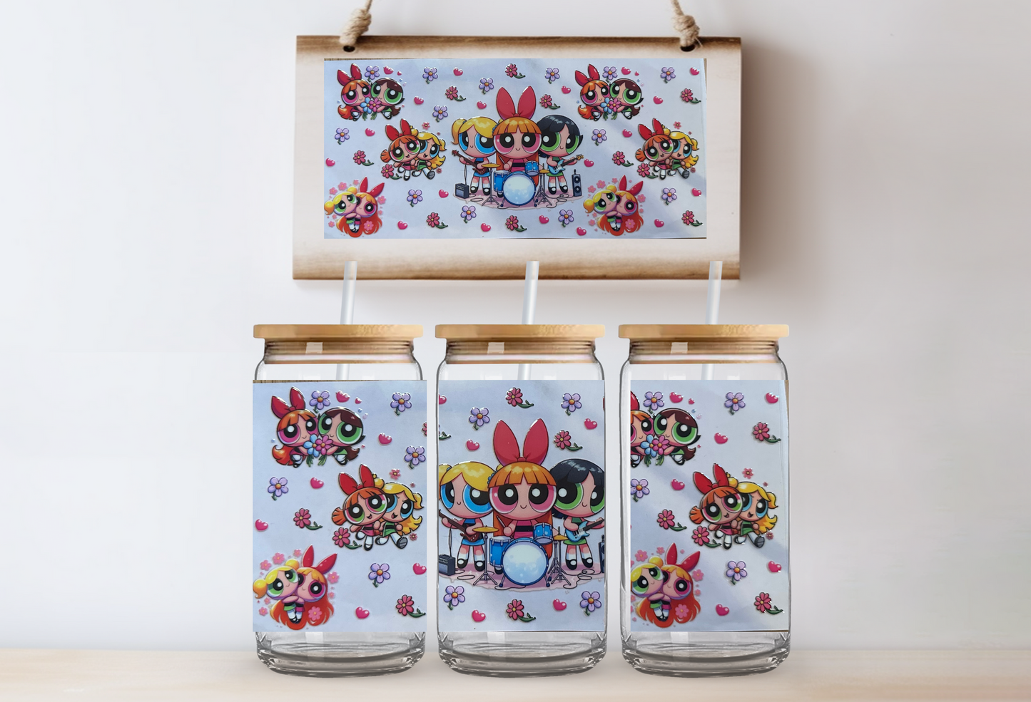 Power puff girls 16oz uvdtf wrap