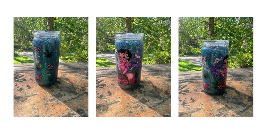 Betty 420 16oz acrylic snowglobe tumbler