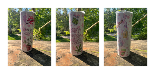 puff puff pass 20oz stainless steel tumbler