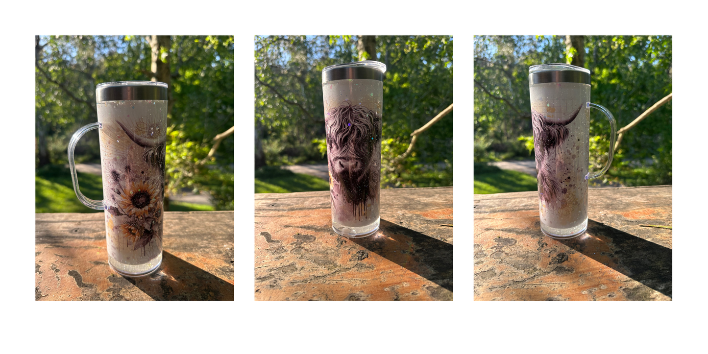 Highland cow 20oz stainless steel storyboard tumbler