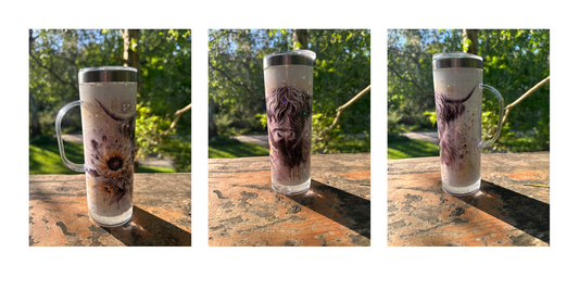 Highland cow 20oz stainless steel storyboard tumbler