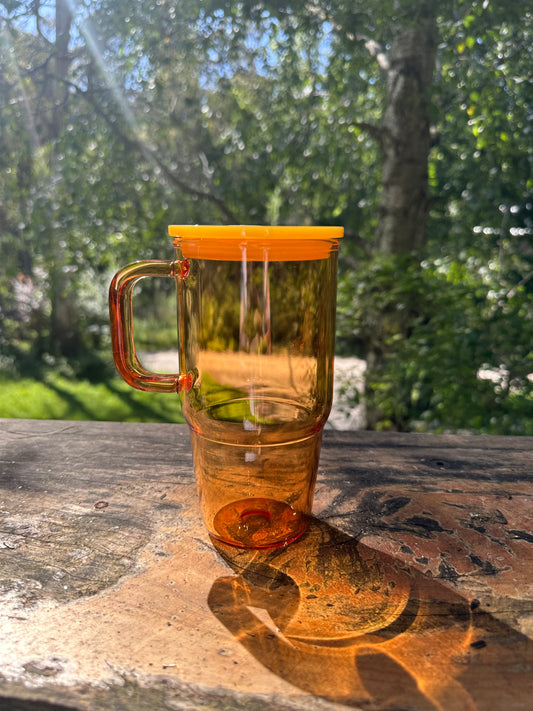 Yellow 22oz glass jelly cup