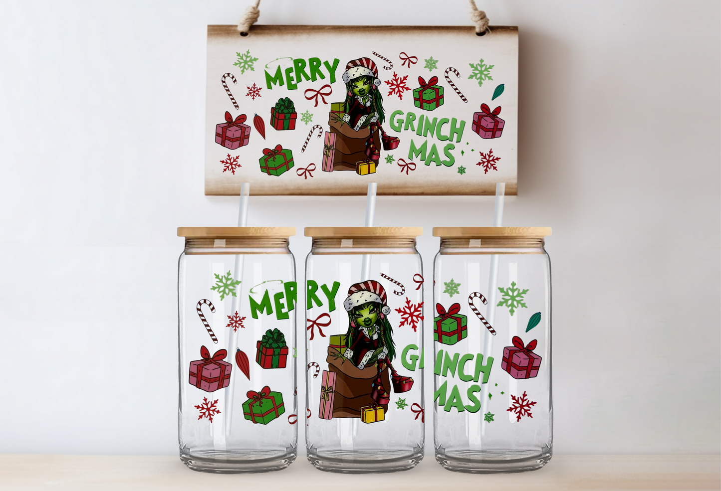 Bratz grinchmas 16oz uvdtf wrap