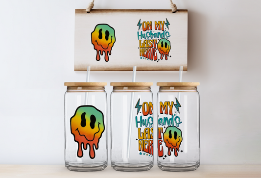 On my hubands last nerve 16oz uvdtf wrap