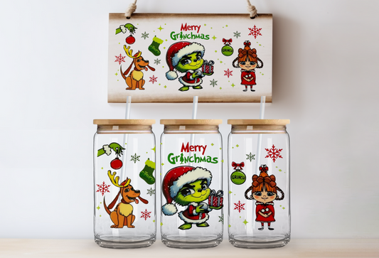 Merry grinchmas 16 oz uvdtf