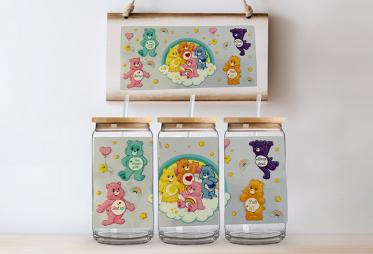 Cute swear bears 16oz uvdtf wrap