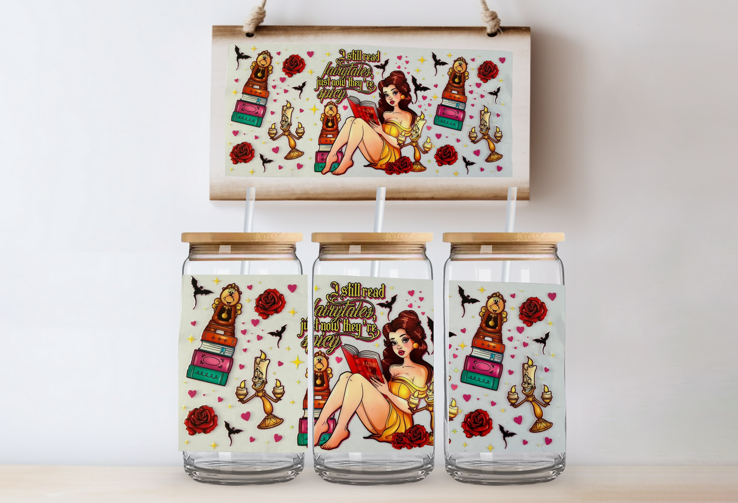 I still read fairytales 16oz uvdtf wrap