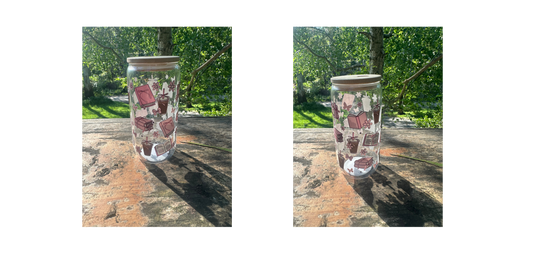 Bookish 16oz glass tumbler