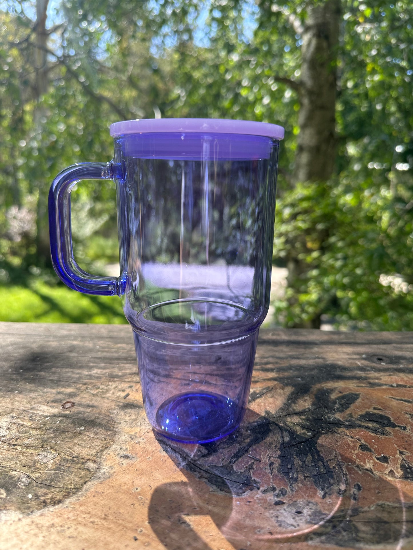 Purple 22oz glass jelly cup