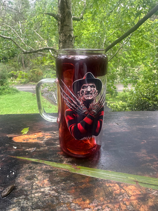 Freddy 16oz glass handle blood drip