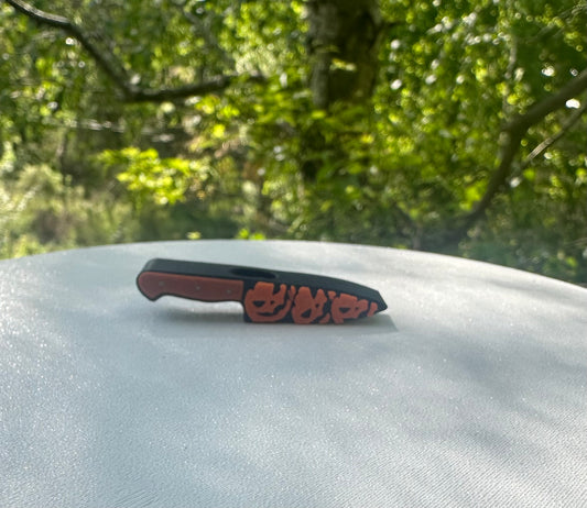 Halloween knife straw topper