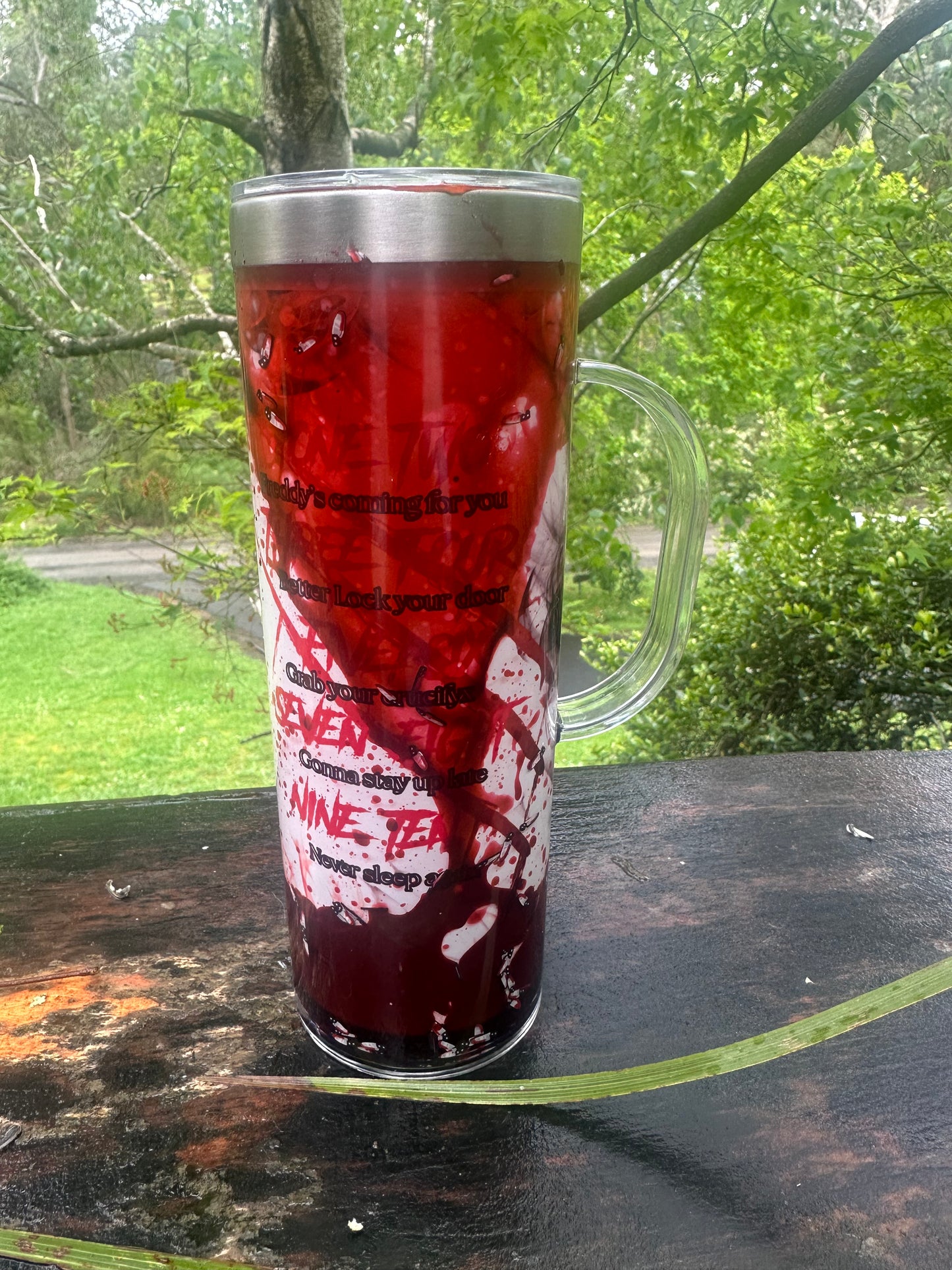 Freddy’s coming for you 20oz storyboard blood drip