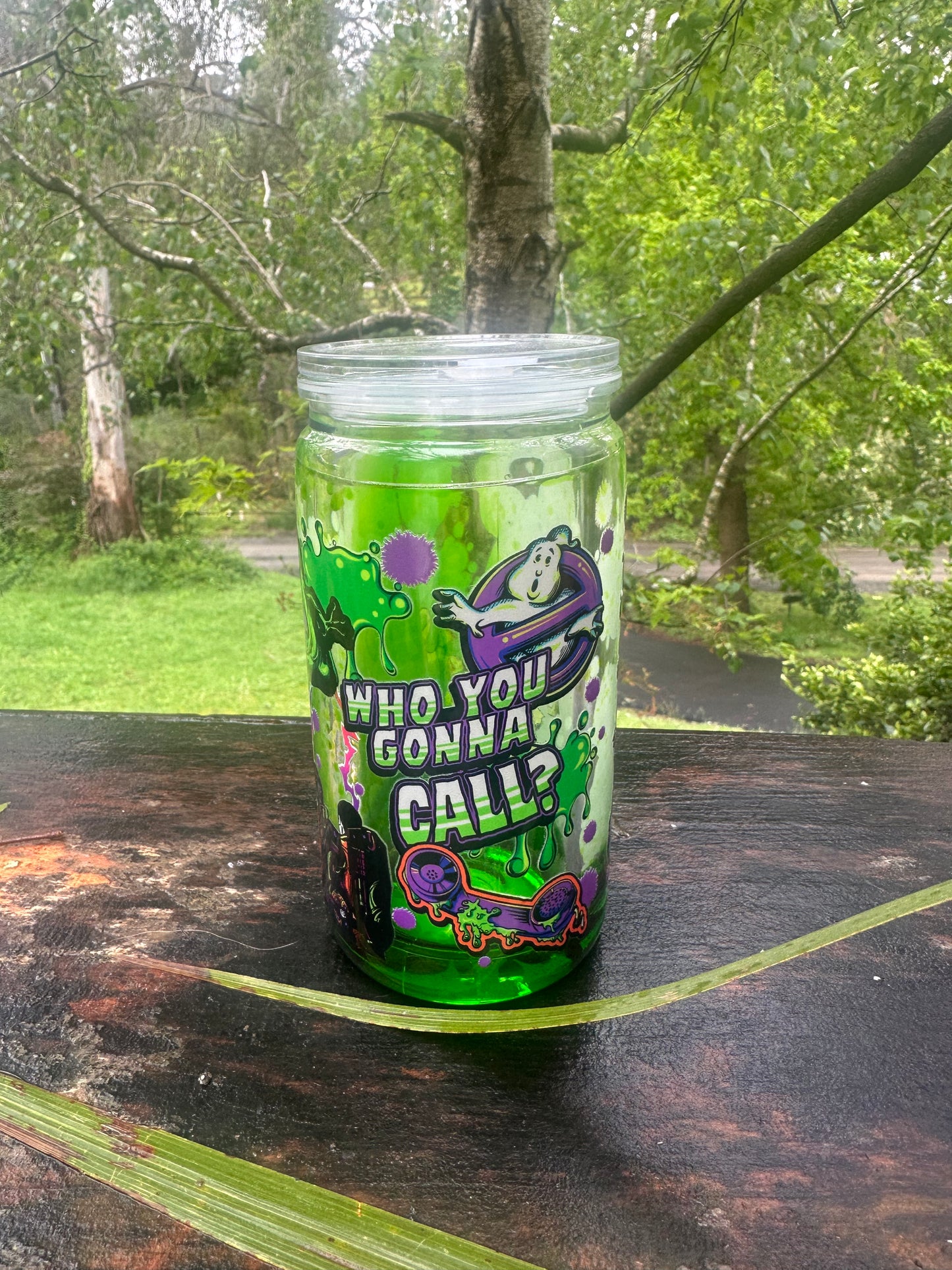 Ghostbusters green lava drip 20oz storyboard tumbler