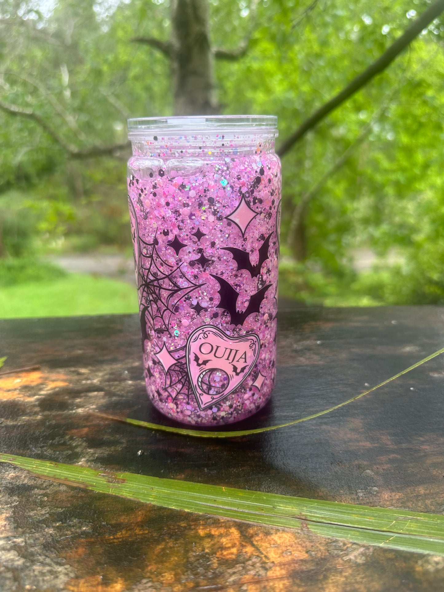 Ouija 16oz acrylic snow globe tumbler