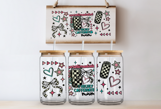 Overstimulated mum 16oz uvdtf wrap